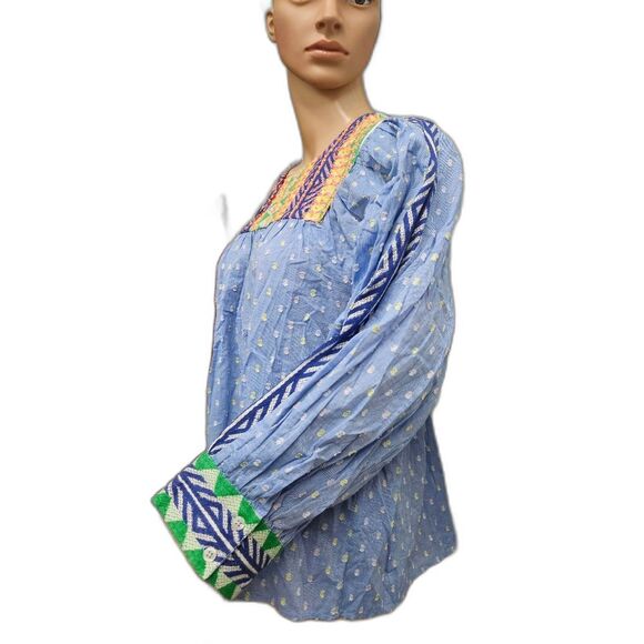 Anthropologie Verb Pallavi Singhee Rhapsody Embroidered Blouse - Picture 14 of 14